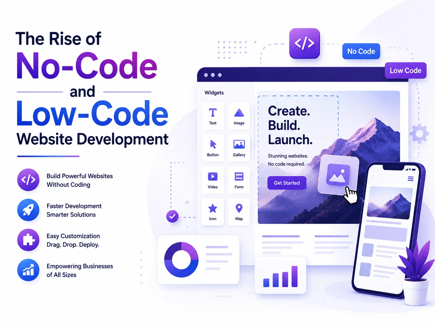 no-code and low-code website development