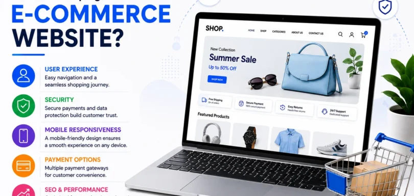 E-commerce website development elements