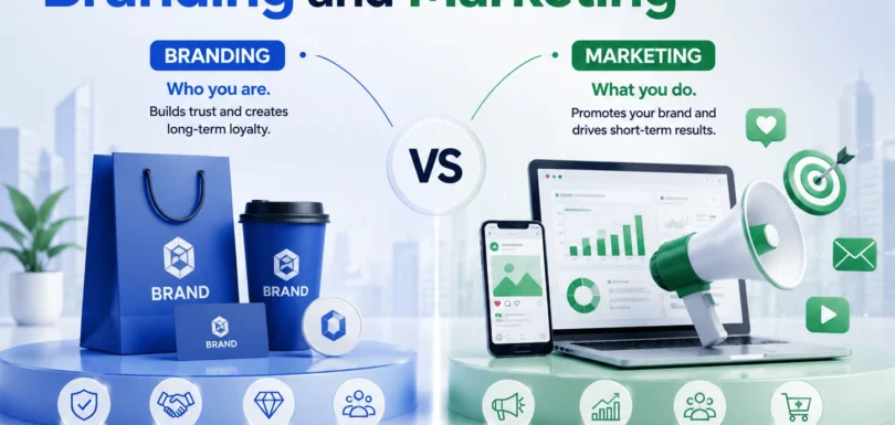difference between branding and marketing