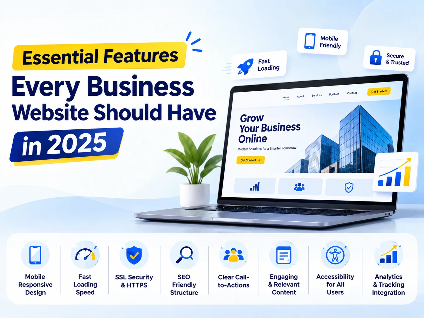 essential business website features 2026