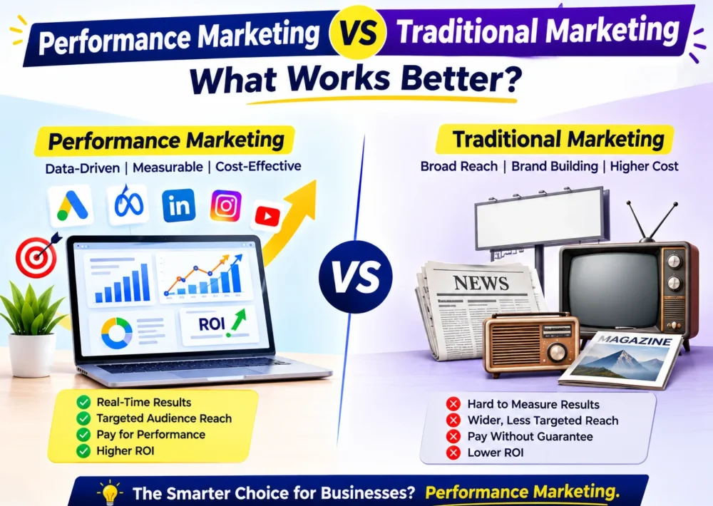 performance marketing vs traditional marketing
