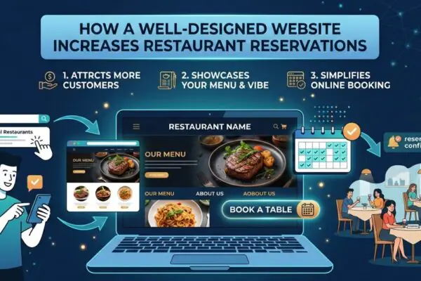 Restaurant website design for reservations