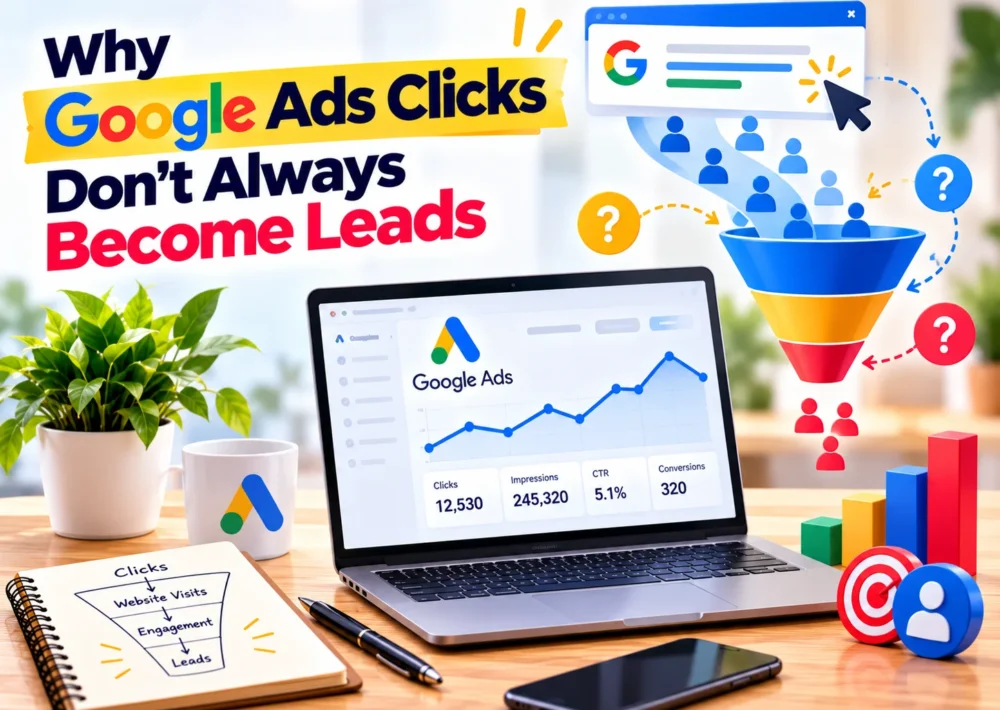 Google Ads clicks not converting to leads