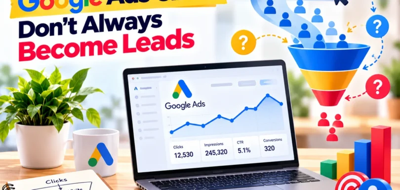 Google Ads clicks not converting to leads