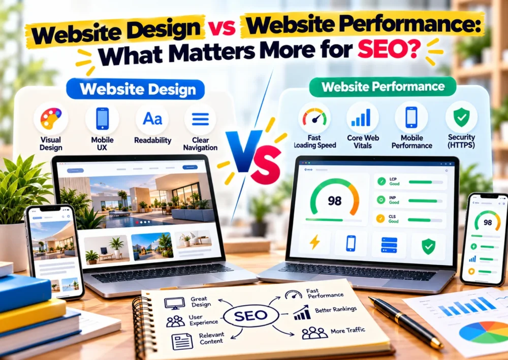 website design vs speed