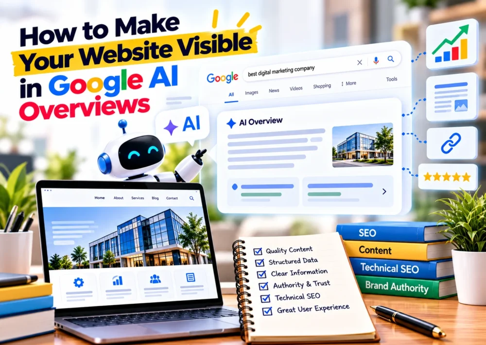 website visible fon search overviews