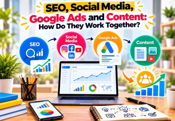 SEO social media Google Ads and content marketing