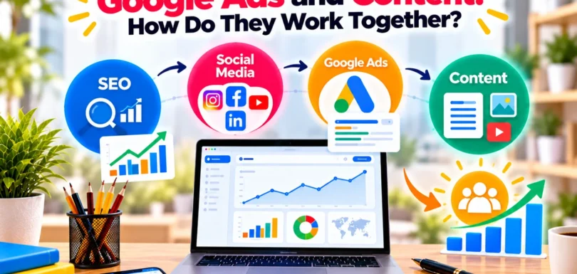 SEO social media Google Ads and content marketing